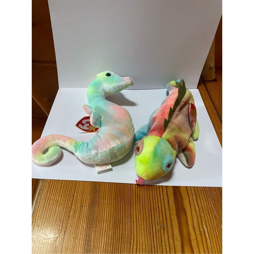 Neon and Iggy Beanie Babies